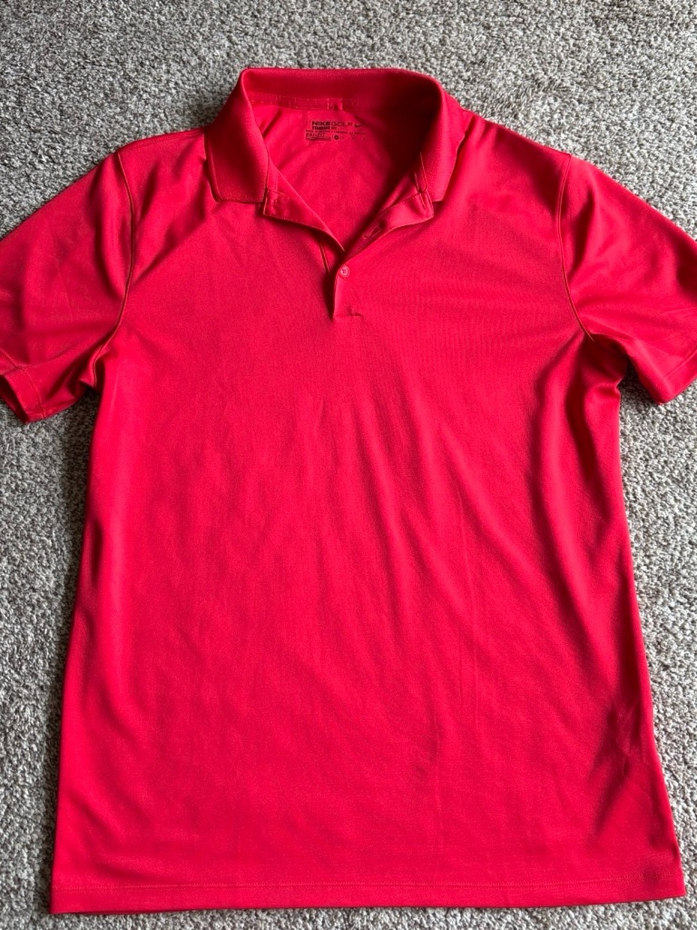 Nike Men's Bright Red Short-Sleeve Polo